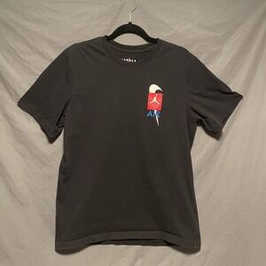 Nike Air Jordan Legacy AJ4 IV 4 Retro What The SS Shirt Black CQ8297-010 Men L